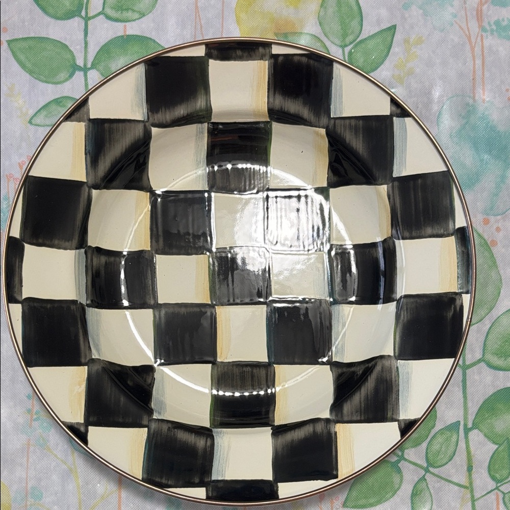 Mackenzie Childs courtly check bowl like new never used